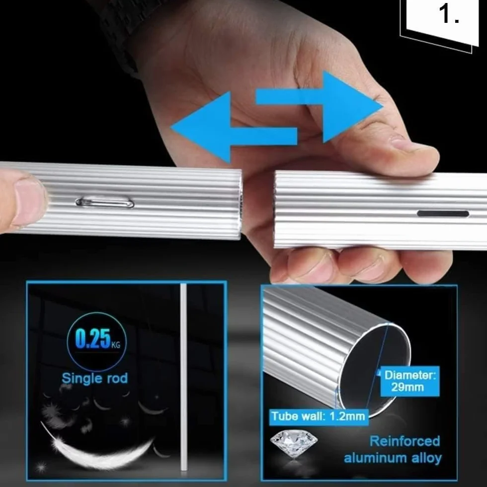 Kit de barra telescópica de limpieza de ventanas de 6 m, barra extensible de 6 m con cepillo de alimentación de agua de 30 cm, ideal para paneles solares, invernaderos y ventanas altas, equipo de