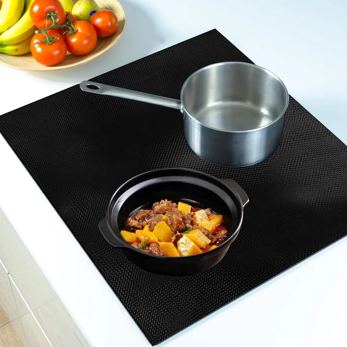 Esterilla Protectora de Inducción 61x53cm Placa Inducción Almohadillas Antideslizantes Protector Inducción Cocina Silicona (Magnética) para Estufa de Inducción