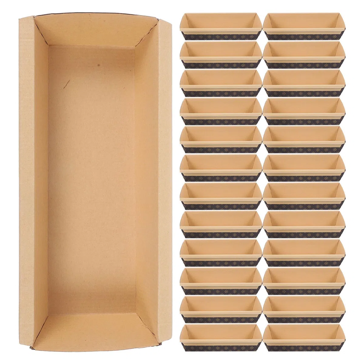 TOYANDONA 50 Unidades Moldes Rectangulares de Papel para Hornear Pan Pequeño, Antiadherentes y Resistentes Grasa, Ideales para Uso Casero y Repostería Artesanal