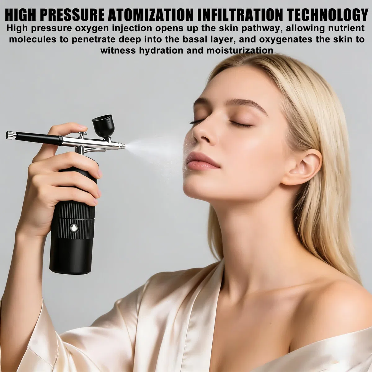 Juego de aerógrafo con compresor: pistola de pulverización inalámbrica, kit de aerógrafo, pistola de aerógrafo portátil con compresor, juego de pistola de pulverización manual recargable USB para