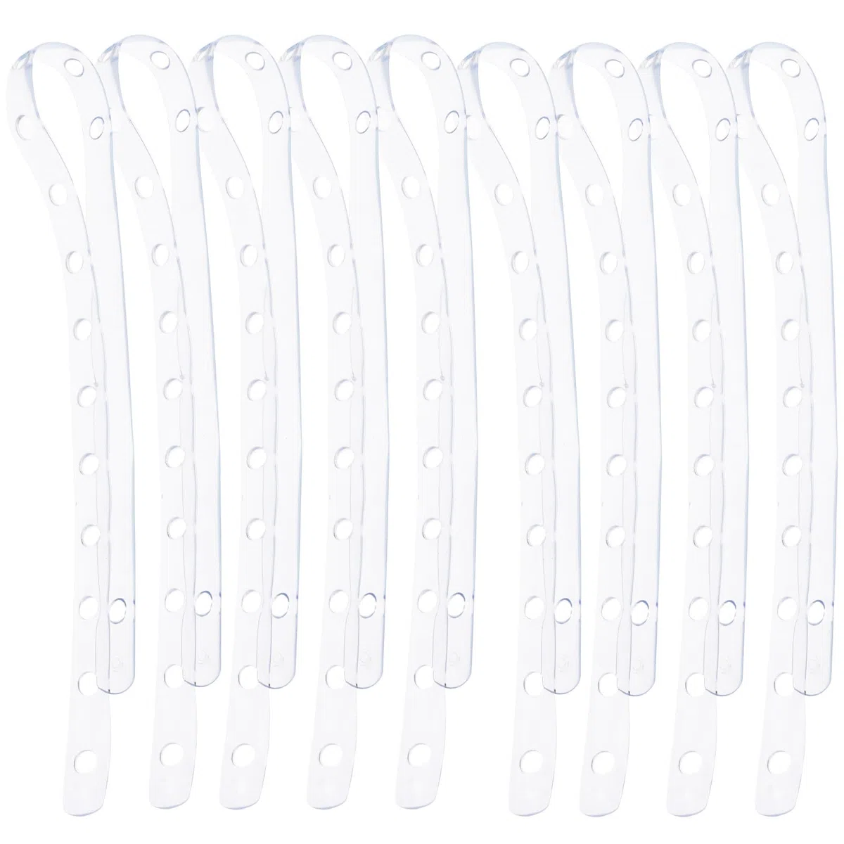 Genérico Tiras de Conexión Transparentes para Perchas Pack 20 Unidades Tiras Plásticas para Colgar Ropa Ahorrador de Espacio en Armarios Organizador para Tiendas y Uso Doméstico