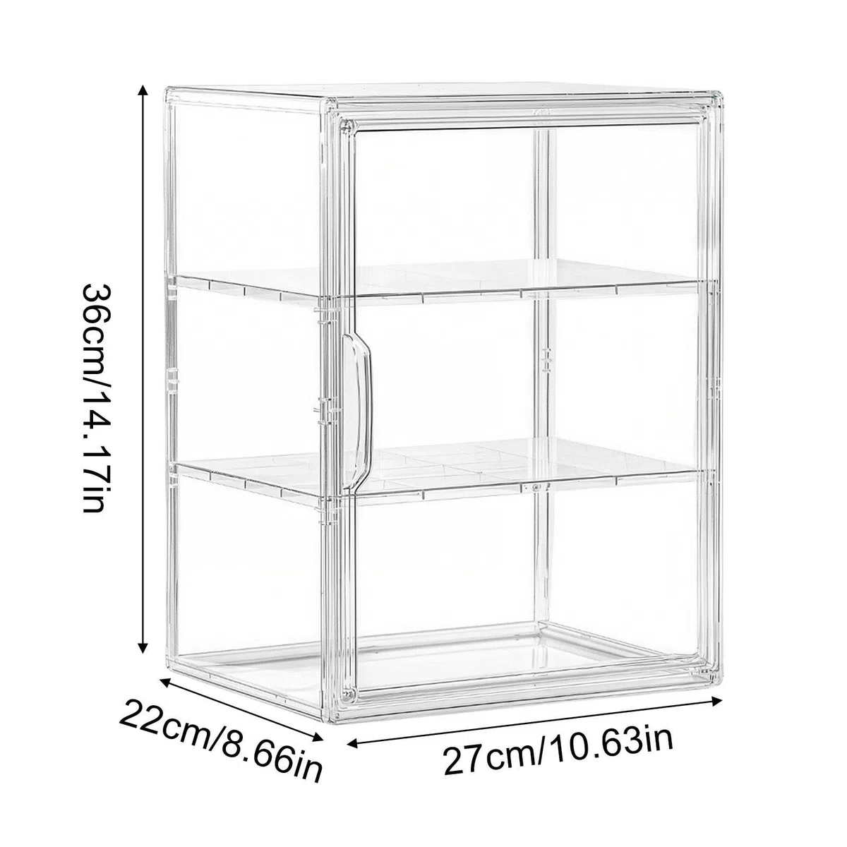 Expositor De Panadería Contenedor Grande Ajustable De Acrílico Transparente | Grande Para Hogar Despensa Encimera Esquina Comida Sándwich Tostada Bagel Rollo Pan Masa Plátano