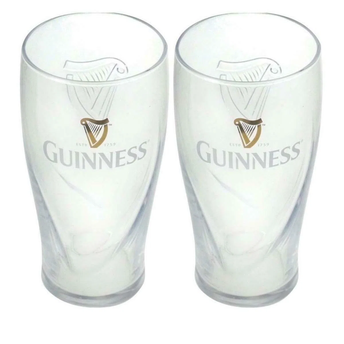 Guinness Guinness Logo Unisex Vaso de cerveza transparente, vidrio, 0,5 l