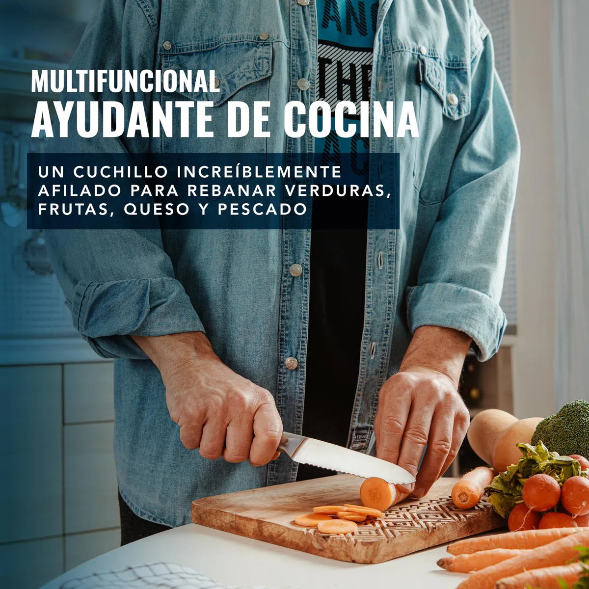 Cutluxe Cuchillo Utilitario Serrado de 13cm - Pequeño Cuchillo Cocina Profesional y Cuchillo de Tomatero - Hoja de Acero Alemán Afilada - Diseño de Mango Ergonómico y Espiga Completa - Serie Artisan