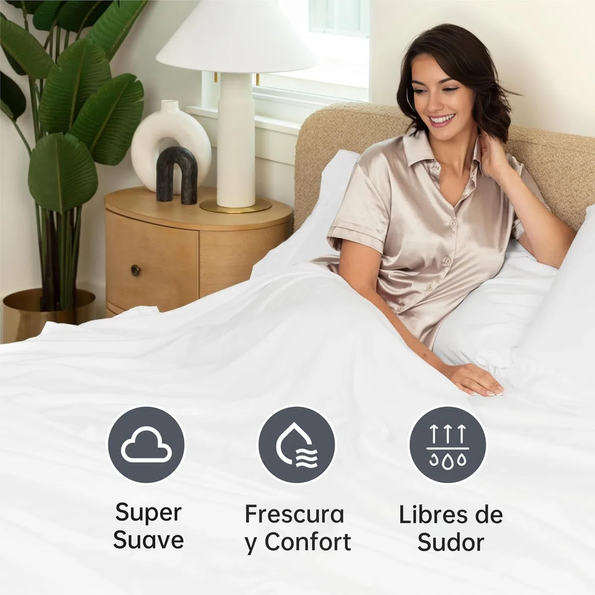 ONIROS Home Juego Sabanas 150 x 190/200 de Lujo Incluye Fundas Almohadas 75x50 Pack 2 | Sabanas Bajeras 150x190 Ajustables y Encimera | Sabana 150 x 200 - (Sabanas Cama 150, Blanco)