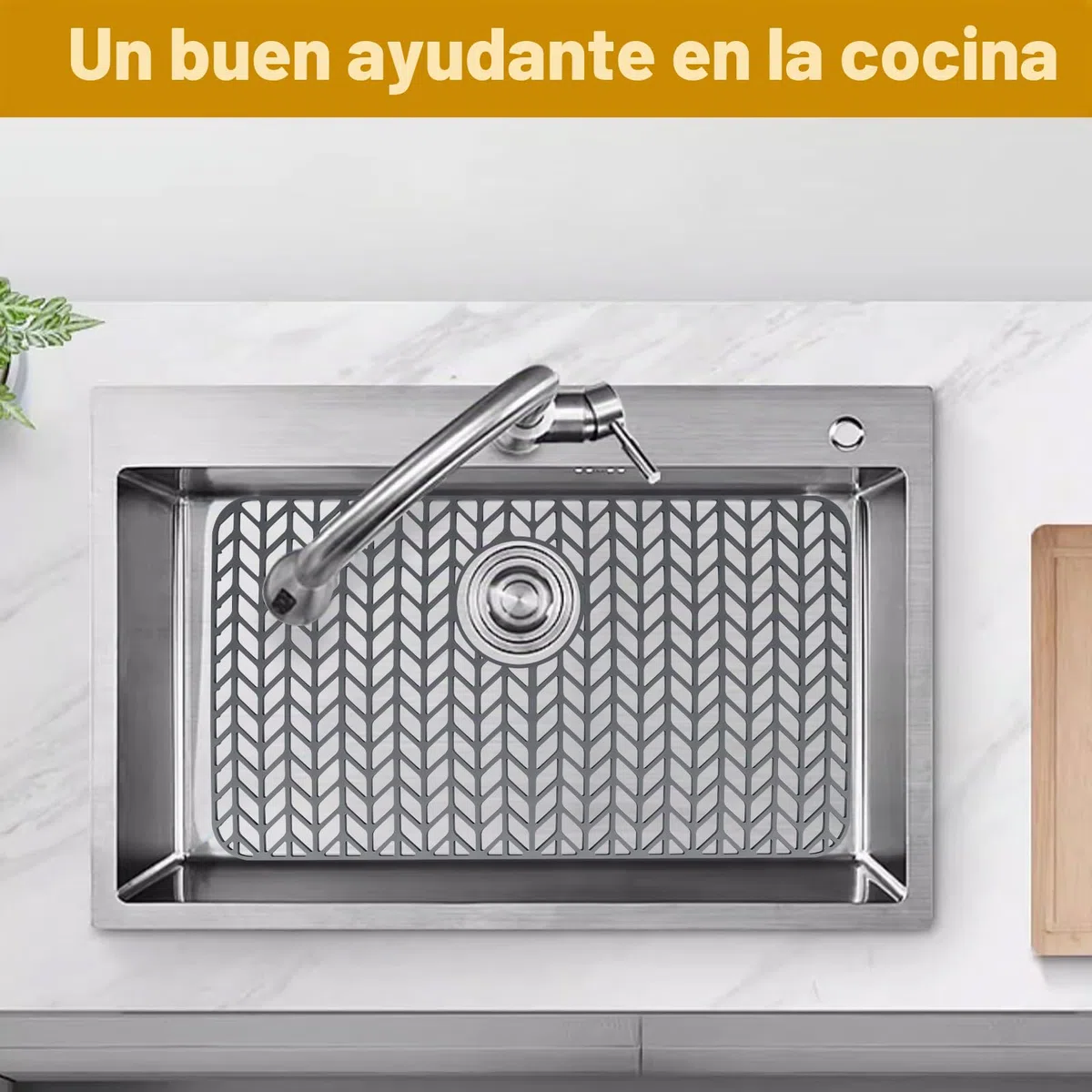 Alfombrilla de silicona para fregadero, protectora de fregaderos de cocina, antideslizante y optimizada para drenar el agua, Ideal para proteger el fregadero y mantener el orden en la cocina (66*35cm)