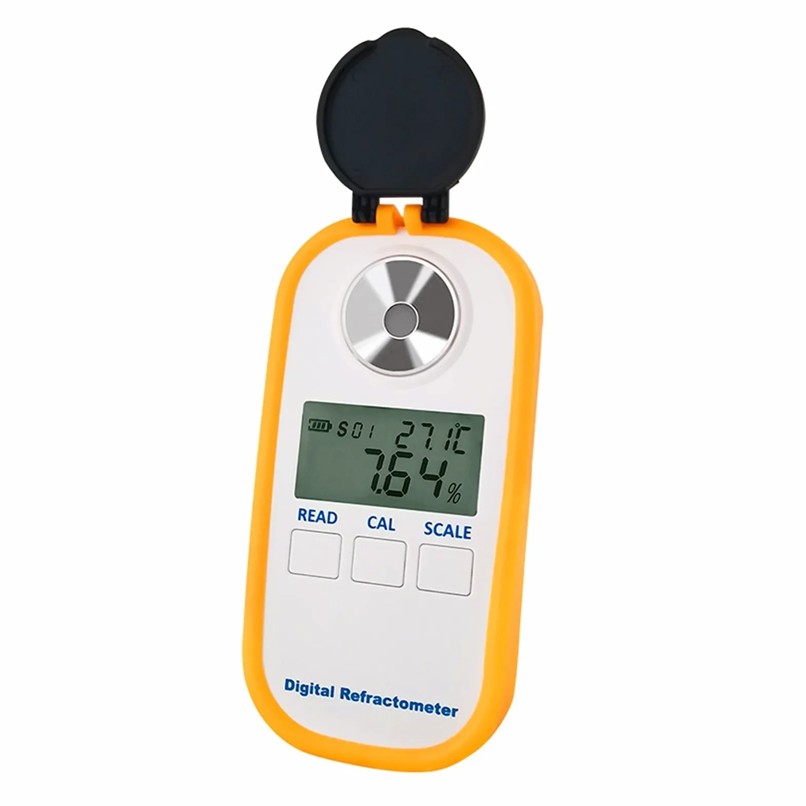 Probador digital de refractómetro de miel, medidor portátil de mano para medir el contenido de azúcar en miel, frutas, alimentos y bebidas