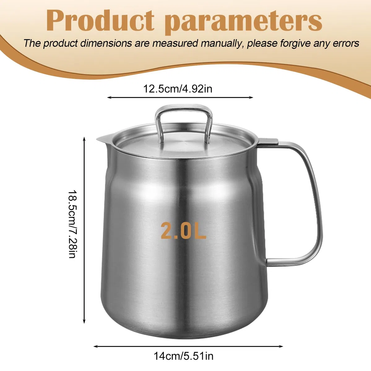 Recipiente para grasa de acero inoxidable, 2 litros, recipiente para grasa con tapa y colador, 2 en 1, recipiente para grasa con filtro de malla fina, recipiente para aceite, caja de grasa