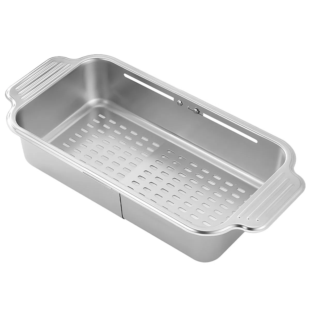BESPORTBLE Cesta Coladora Expandible de Acero Inoxidable 304 para Fregadero, Escurridor Grande (34-44 Cm), Filtro de Residuos de Cocina y Colador para Verduras y Frutas