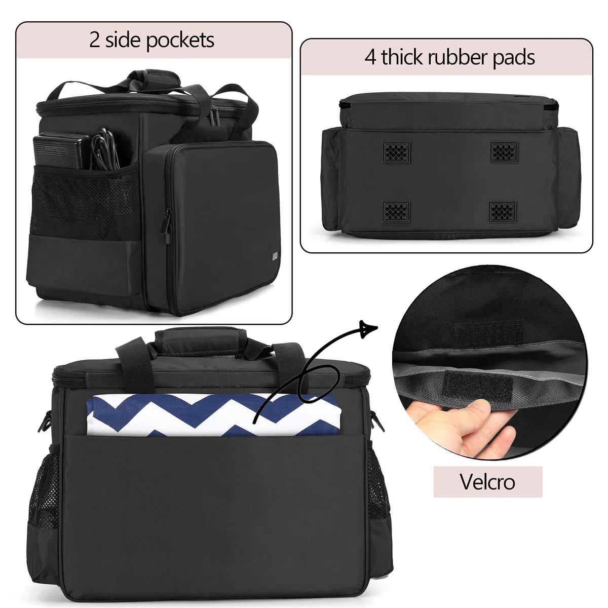 Luxja Máquina de Coser Trolley Bolso, Bolsa para Máquina de Coser, Funda Maquina de Coser (No Incluido Accesorios)