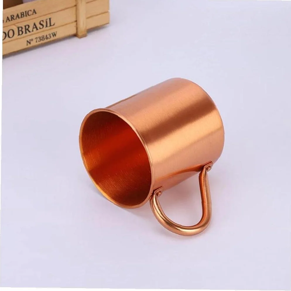 zalati Moscow Mule - Taza de cobre puro sin forro interior para cócteles, café, cerveza, leche y agua