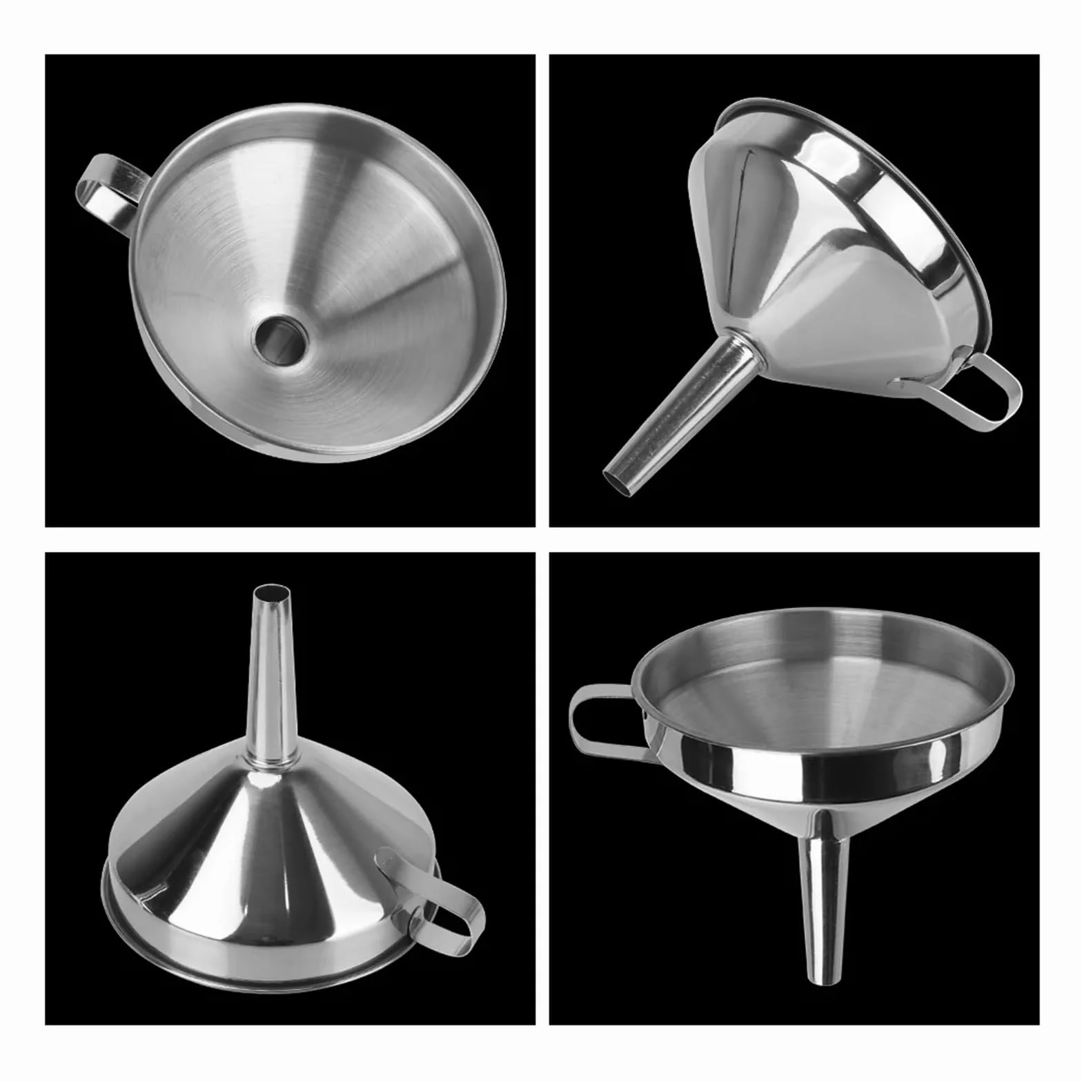 Embudos Embudo de Acero Inoxidable con Filtro Desmontable for Vino, Cerveza, Aceite, Accesorios de Cocina(M-12 CM)