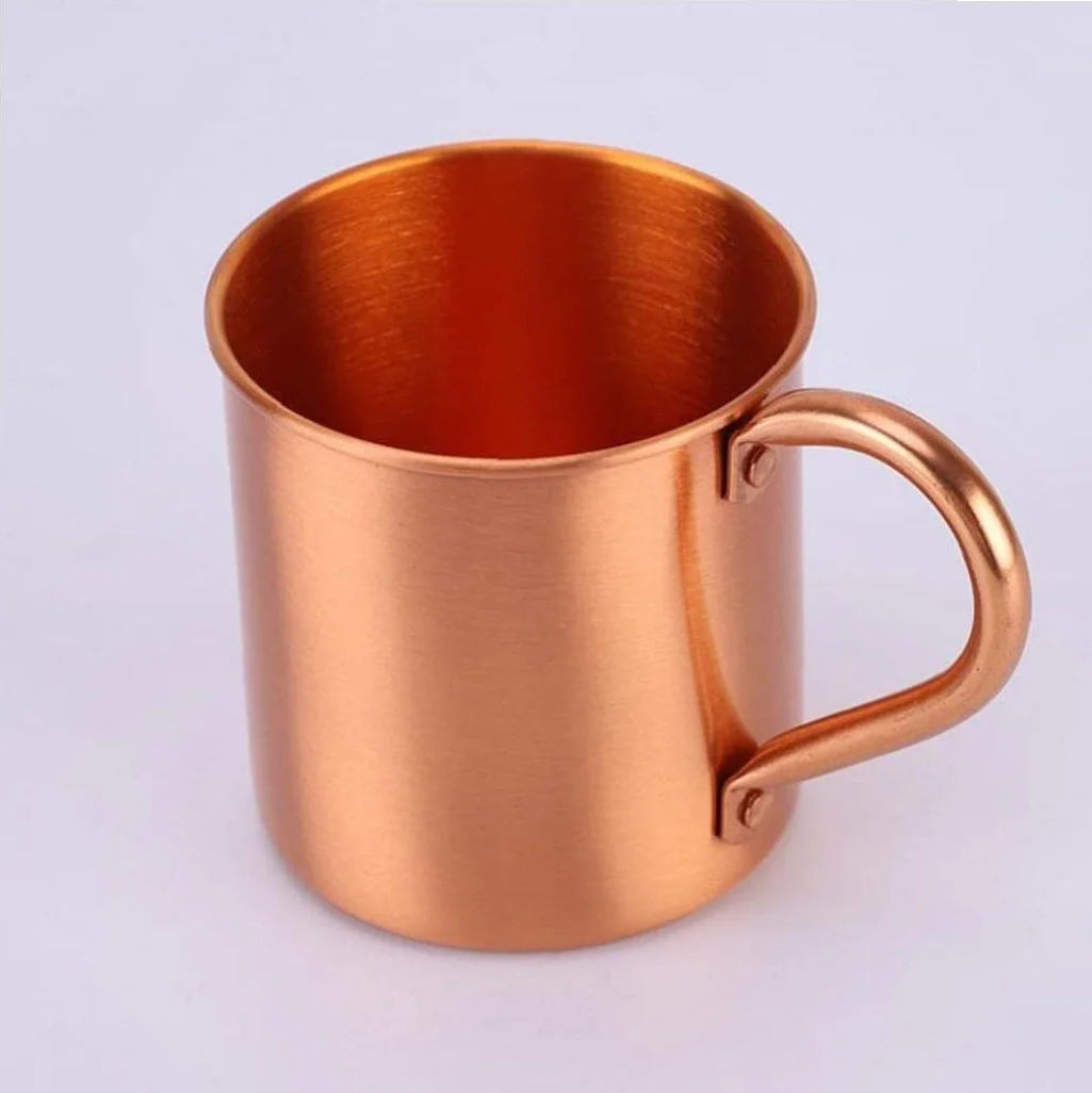 zalati Moscow Mule - Taza de cobre puro sin forro interior para cócteles, café, cerveza, leche y agua