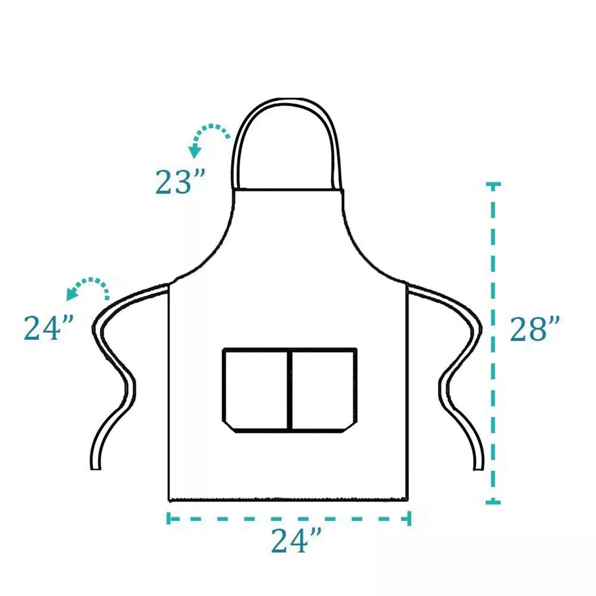 Paquete de 20 Delantales con Pechera - Delantal Negro Unisex Una Granel con 2 Bolsillos Espaciosos, Lavable Una Máquina para la Elaboración de Dibujos de Barbacoa En la Cocina