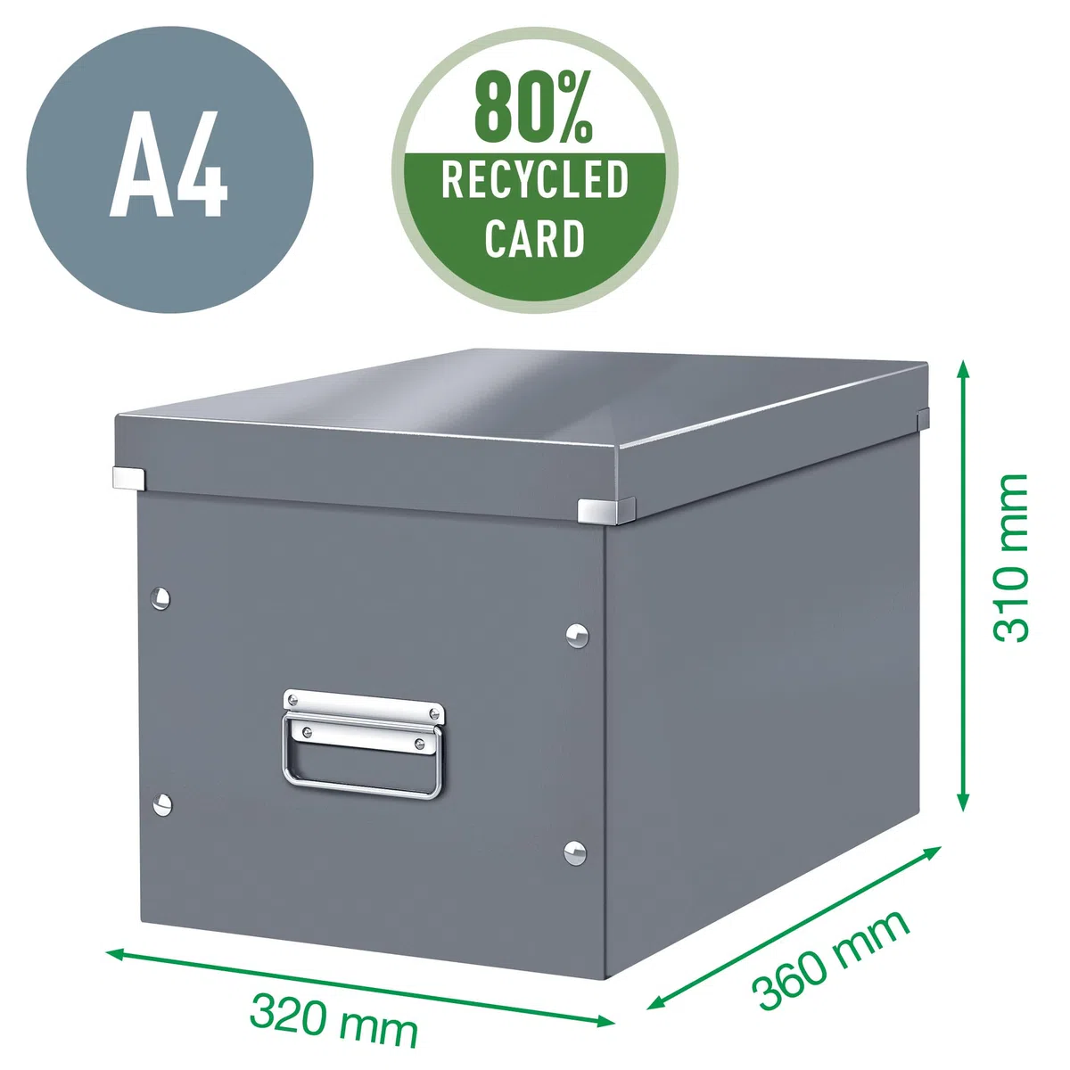 Leitz Caja de Almacenaje Grande en Forma de Cubo, Amarillo, Gama Click & Store, 61080016