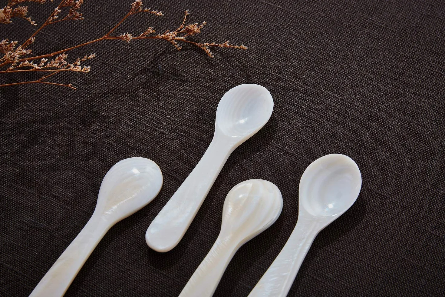 DUEBEL 6 Cucharas para Caviar (Blanco, 9cm x 2.4cm)