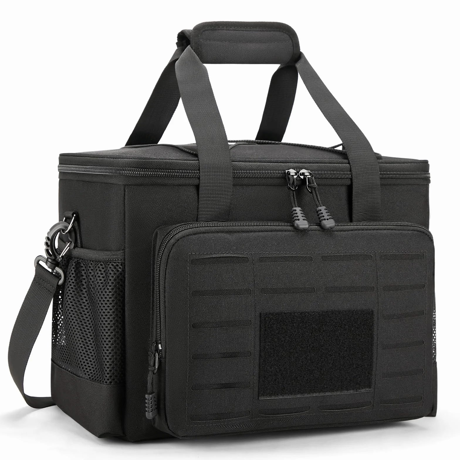 Bolsa Termica 20L Bolsa Nevera Táctica Plegable - Bolsa Nevera para Hombre con Correa Ajustable para el Hombro: Bolsa Nevera Portátil de Playa para Picnics Familiares en la Playa Camping negro