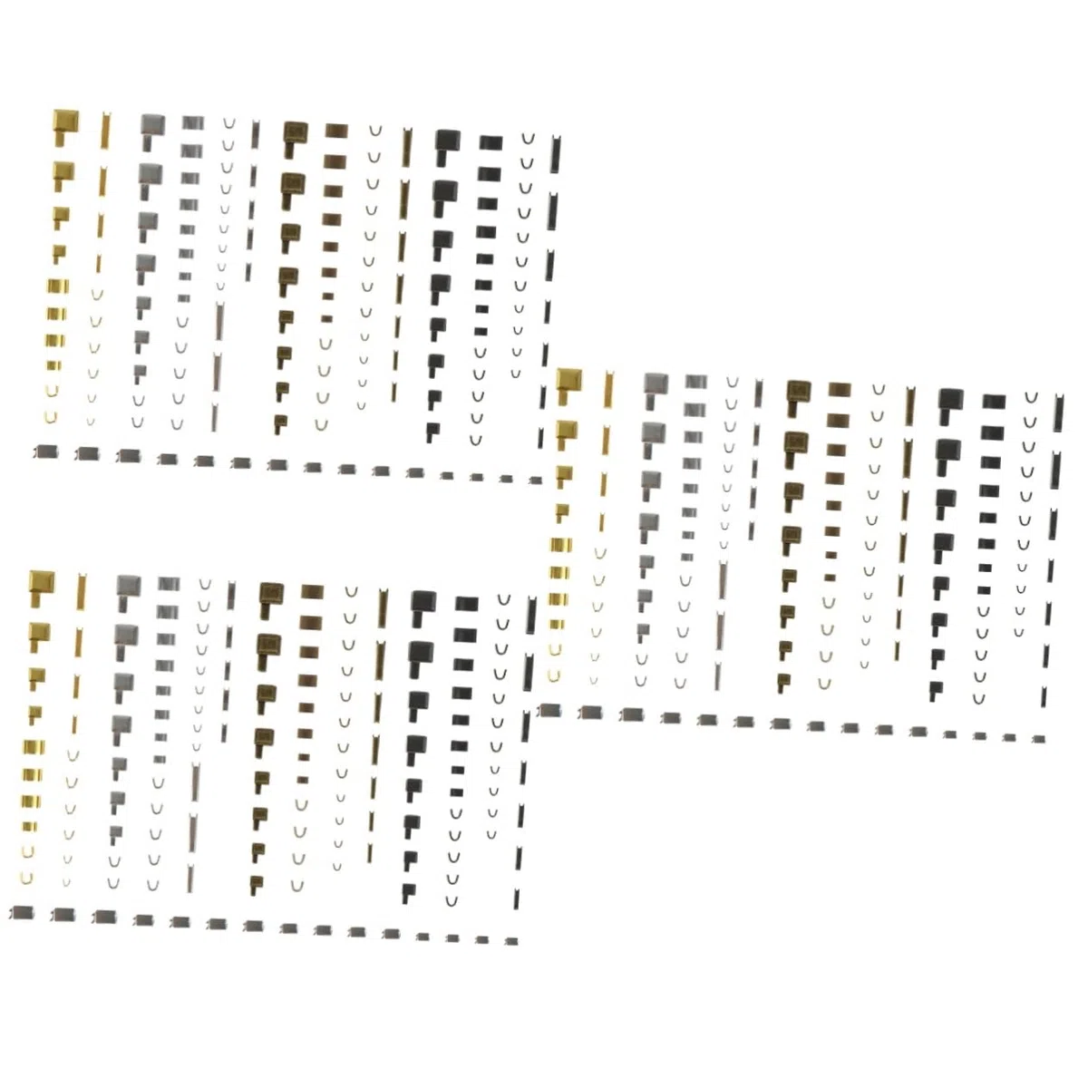 Tofficu 144 Juegos caja de seguridad con accesorios store tapón inferior con tope de inferior tapas de parada kit de reparación de cremalleras