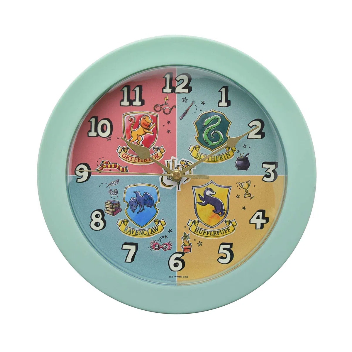 Reloj de Pared con Escudo de Hogwarts de Harry Potter, 23 cm.