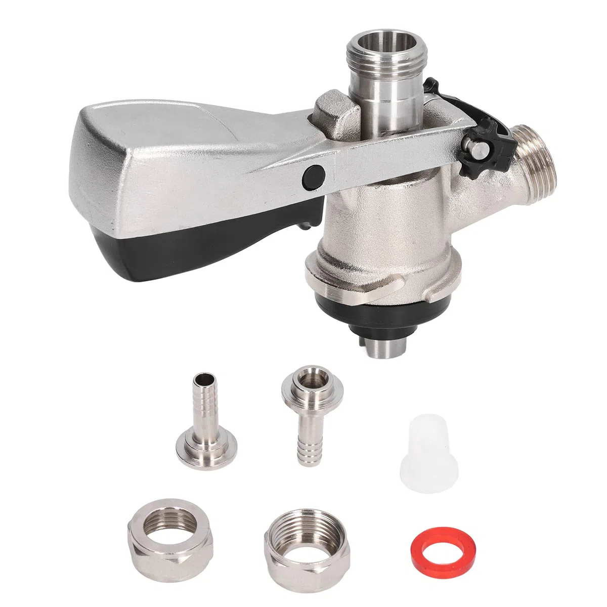 BuyWeek Acoplador de Barril de Cerveza Dispensador de Cerveza, G5/8 Tipo S de Acero Inoxidable para Hogar Bares Hoteles