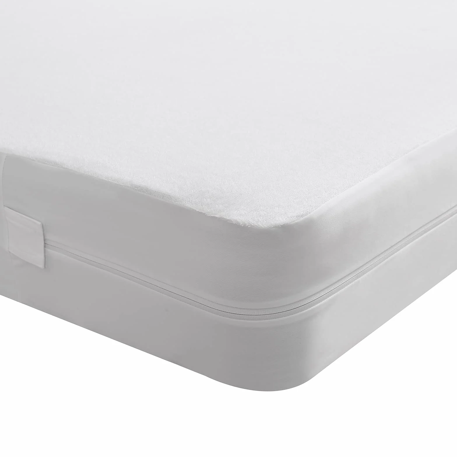 Funda de Colchón Impermeable con Cremallera 135x190 cm - Lavable, Antialérgica, Antiácaros, Protección contra Chinches, Algodón, Altura 20 cm - Blanco