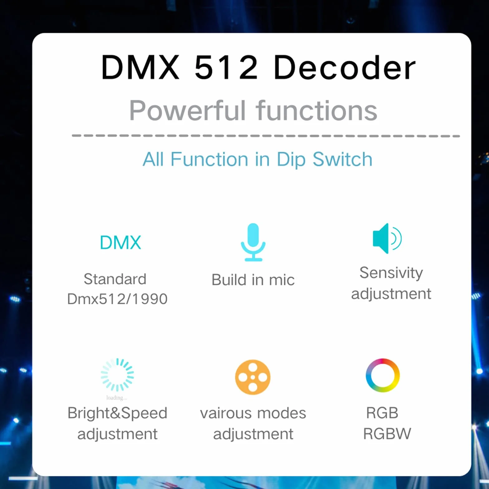 Descodificador DMX 512 de 4 Canales Descodificador DMX de 4 Canales Descodificador RGB Ajuste Controlador de Descodificador LED de Atenuación RGB para Bares Hoteles Barras Sobrias (8A por canal)