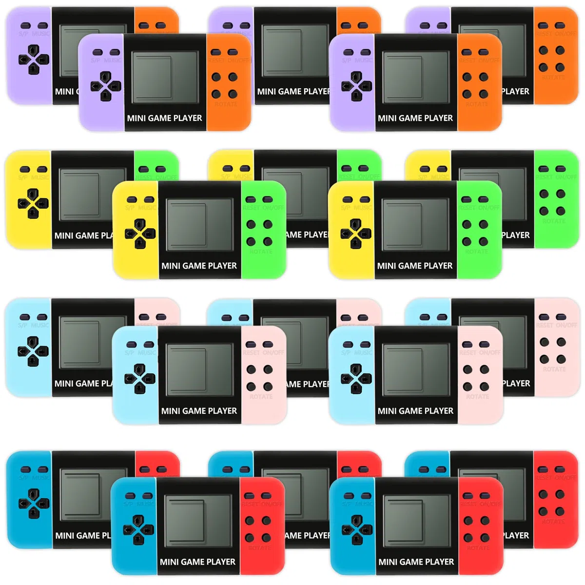 DOEA Paquete de 20 llaveros de videojuegos, recuerdos de fiesta, llavero de videojuegos de arcade, premios de aula, premios de carnaval, caja del tesoro, juguetes, bolsas de golosinas