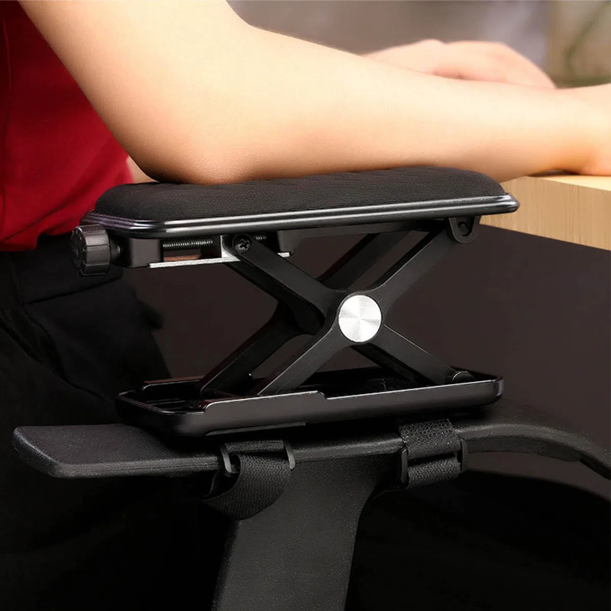 Acolchado reposabrazos, acolchados ergonómicos para reposabrazos para sillas de oficina de espuma viscoelástica – Levanta los cómodos cojines ajustables para sillas de escritorio para codos y
