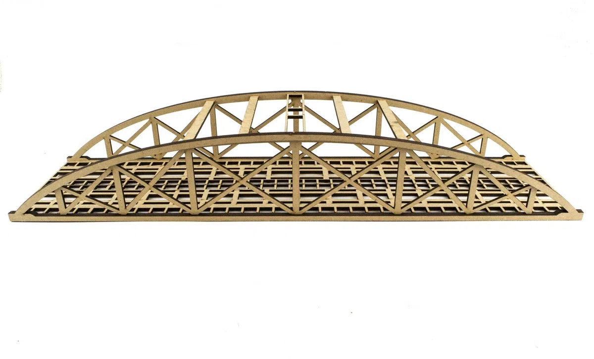 War World Scenics - Puente Tipo Arco Bowstring de vía Doble 450mm sin Detalles - Modelismo Ferroviario OO/HO, Maquetas