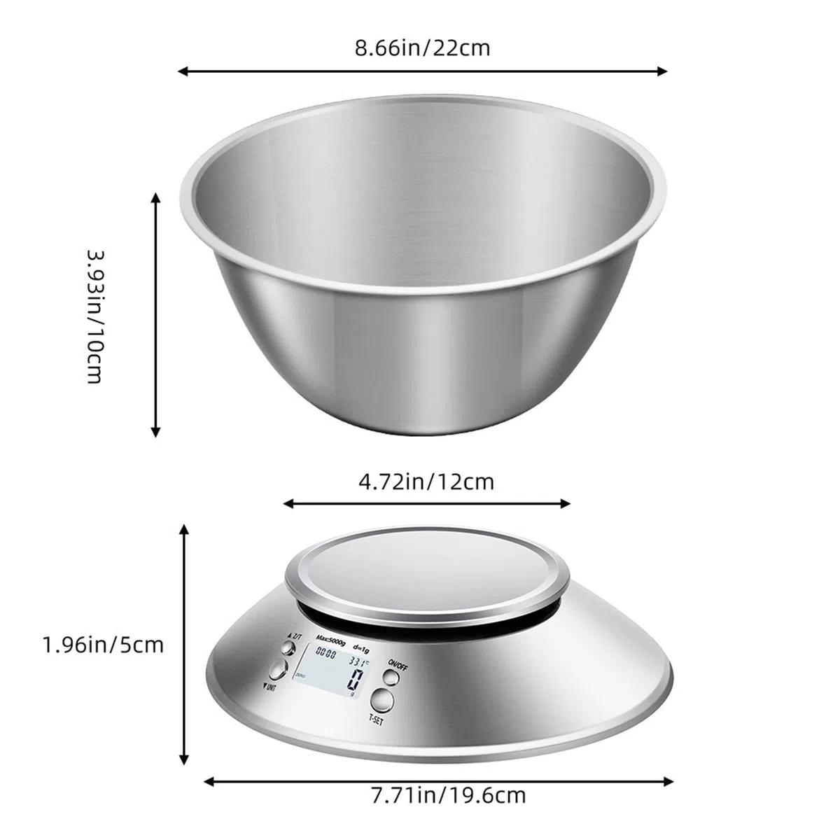 Báscula digital, Báscula de cocina digital profesional acero inoxidable for alimentos