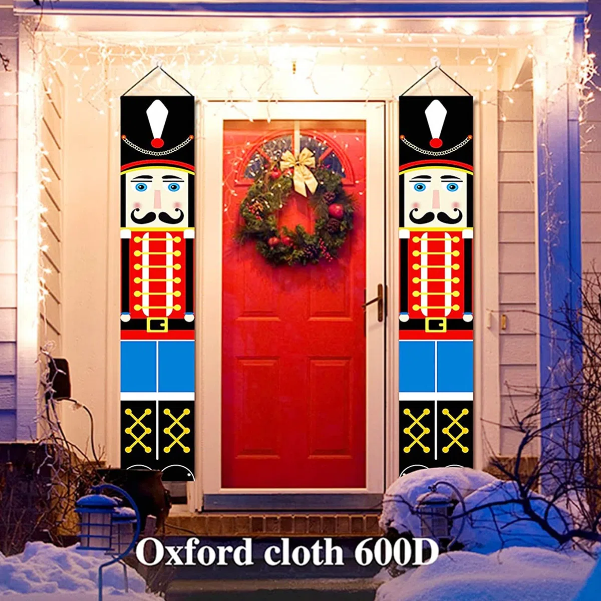 1 Par 30 X 180cm Decoración Colgante De Porche De Navidad Para Exteriores, Decoraciones Navideñas Cascanueces,Pancartas de Cascanueces,Para Vacaciones, Al Aire Libre, Interior, Fiesta
