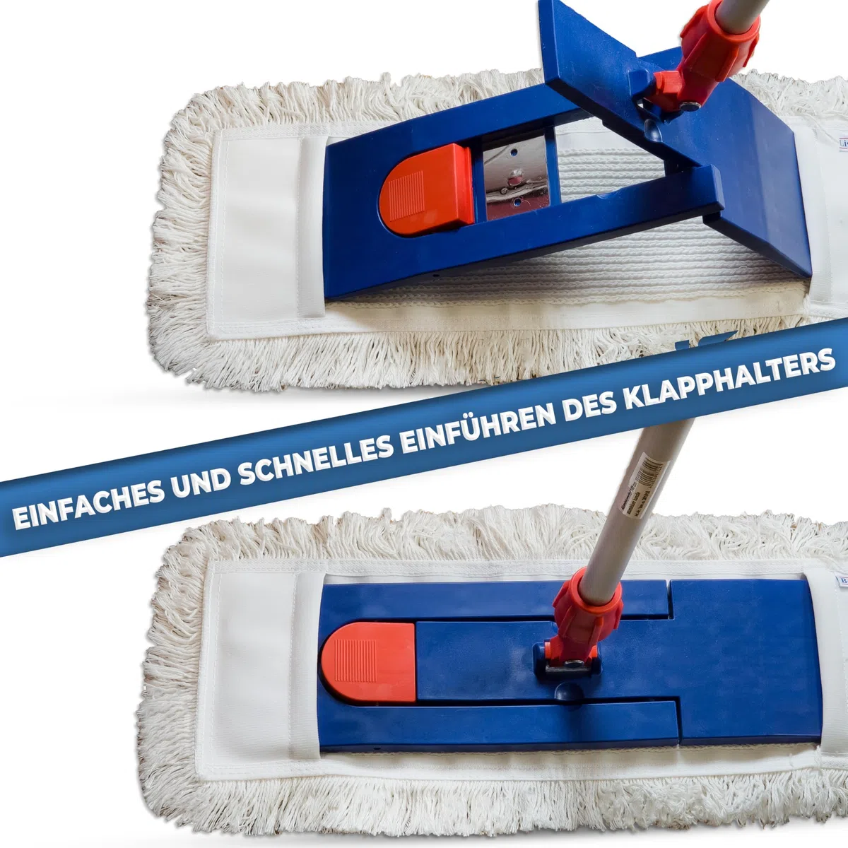 Mopa de algodón para soporte plegable de 40 cm, 10 unidades, para limpiar el polvo y la limpieza húmeda, fregona de algodón, limpiador de suelos versátil, suave para madera real y parquet