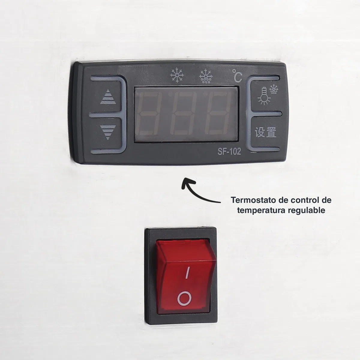 Lacor - 69606 - Vitrina Refrigerada, Expositor de Alimentos, Cristal y Acero Inoxidable, Capacidad: 6xGN 1/3, 160 W, Termostato Regulable: 0ºC - 12ºC