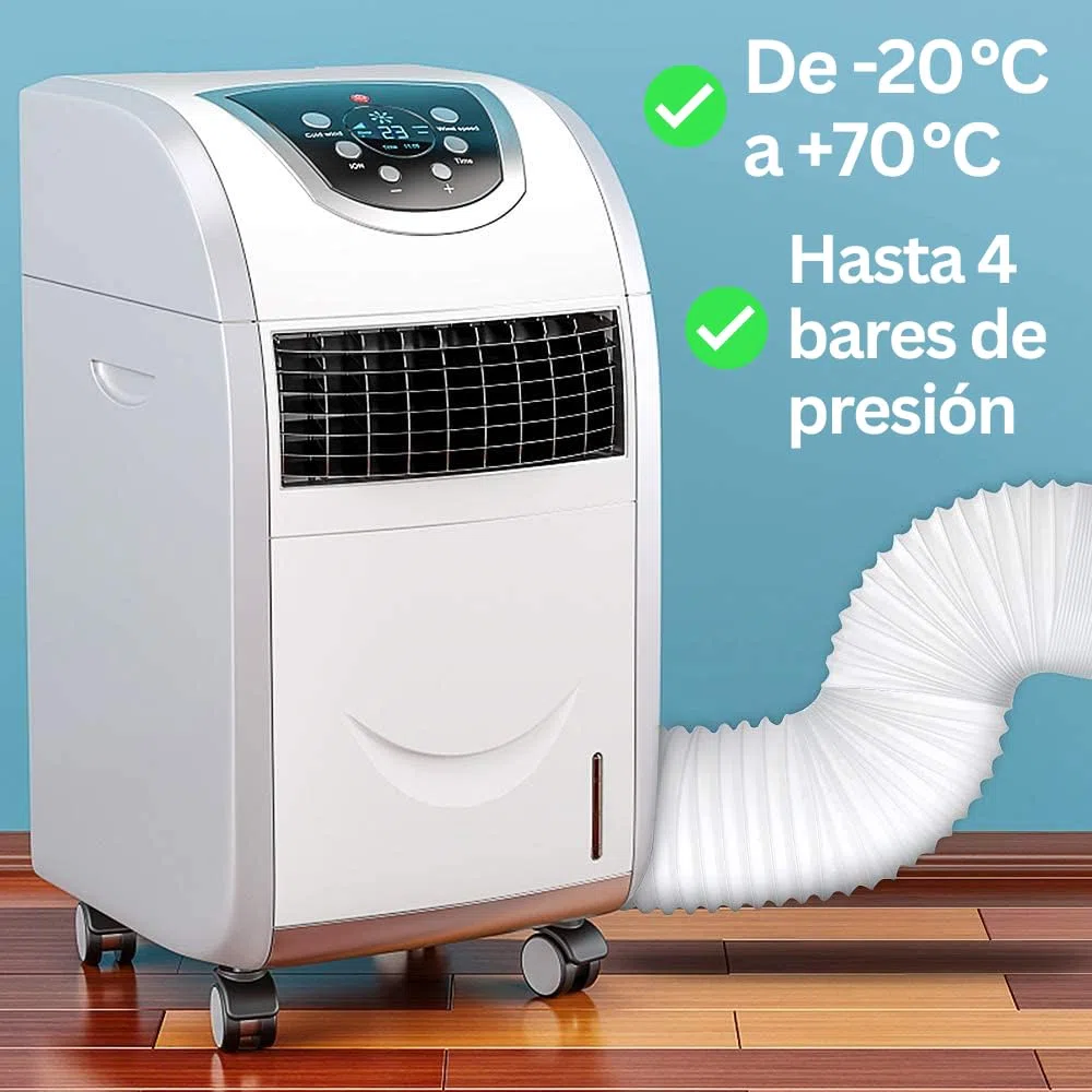 Home Melody Tubo de Escape 150 mm 1 m – PVC Flexible para Aire Acondicionado Portátil, Secadora, Campana Extractora, Extensión
