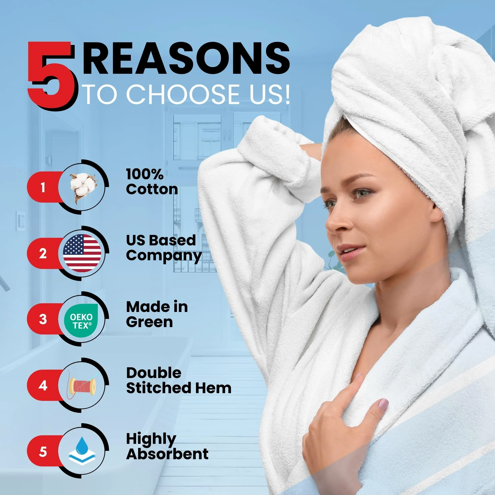 Infinitee Xclusives Juego de Toallas de baño 8 Piezas (2 Toallas de baño, 2 Toallas de Mano, 4 Toallas faciales), súper absorbentes, Suaves, 100% algodón Hilado en Anillo para SPA