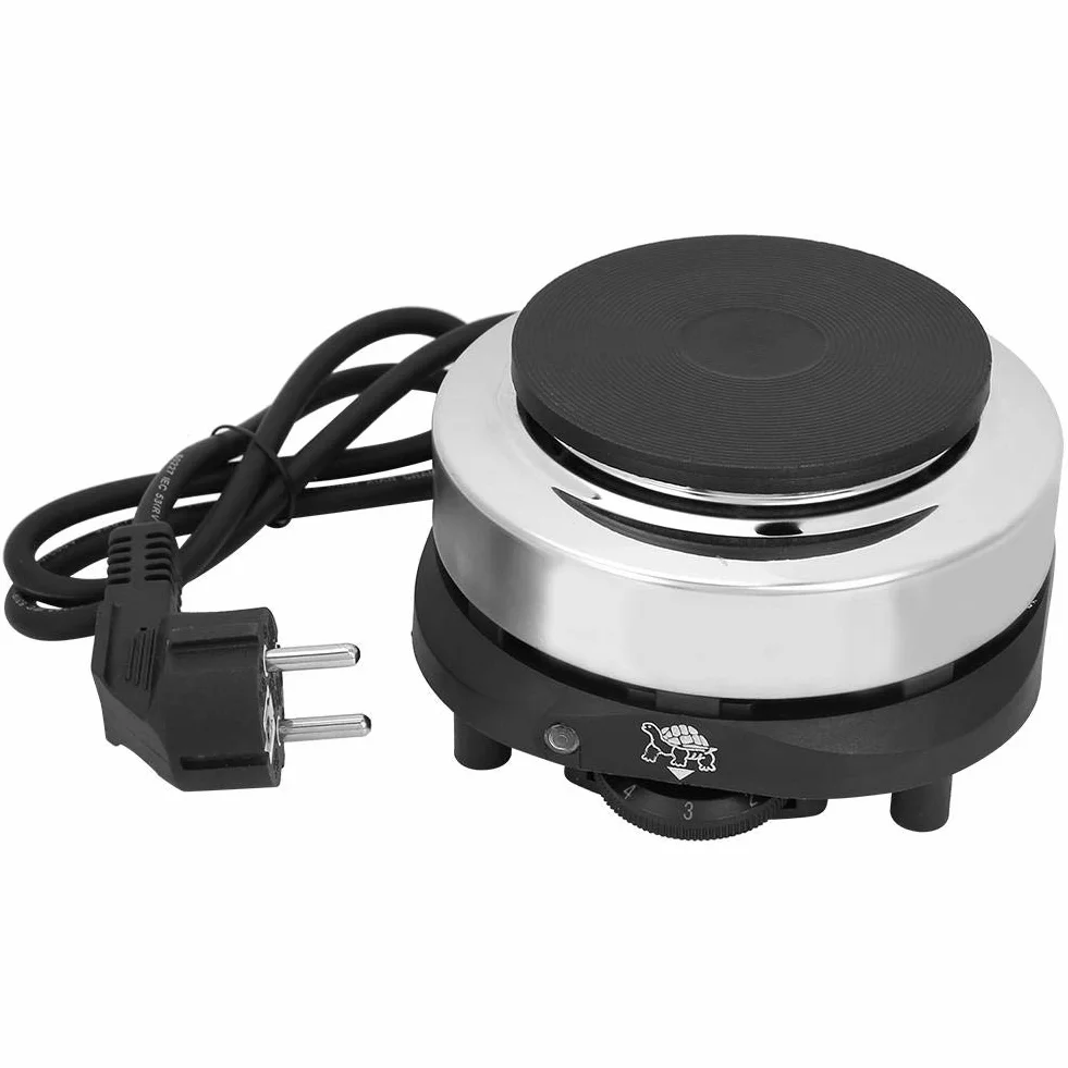 Estufa de té eléctrica Ladieshow, estufa de encimera eléctrica portátil para té, café, cocina, placa de calentamiento individual, calentador de 500 W
