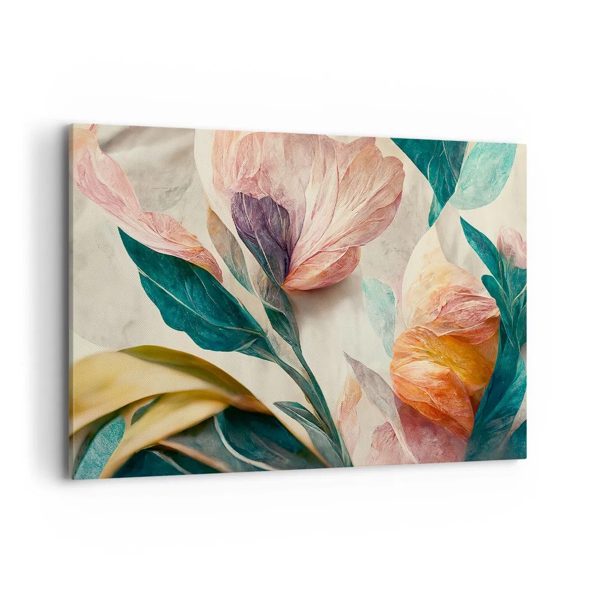 ARTTOR Lienzo Decorativo 120x80cm Moderno Horizontal Botánica Flores - 5904 | Antiguo Cuadro sobre Lienzo Grande Arte mural Decoración del Hogar Salón Dormitorio Cocina Oficina Cuadros de Pared Estilo