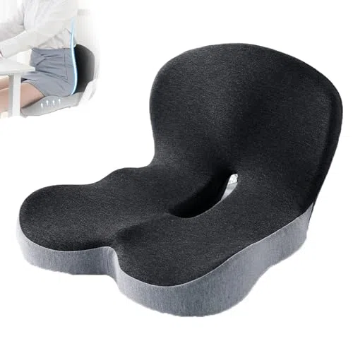 Cojín ergonómico de espuma en forma de L para silla de oficina, camión y coche, soporte trasero integrado, diseño antideslizante, cómoda solución de asiento de oficina