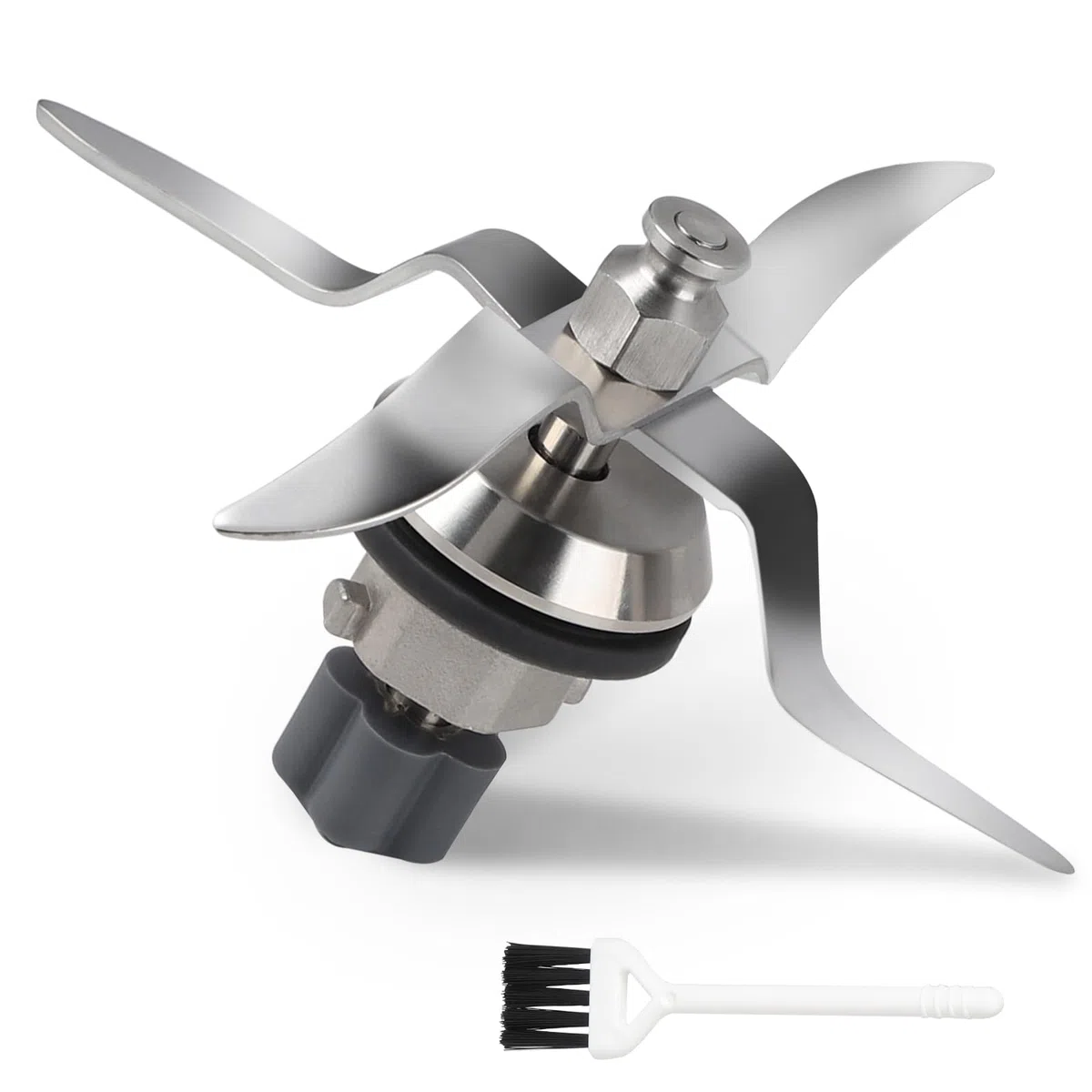 SWAWIS Cuchillas de Repuesto en Acero Inoxidable compatibles con Silvercrest Monsieur Cuisine Connect und Monsieur Cuisine Smart Incluye Junta y Cepillo de Limpieza