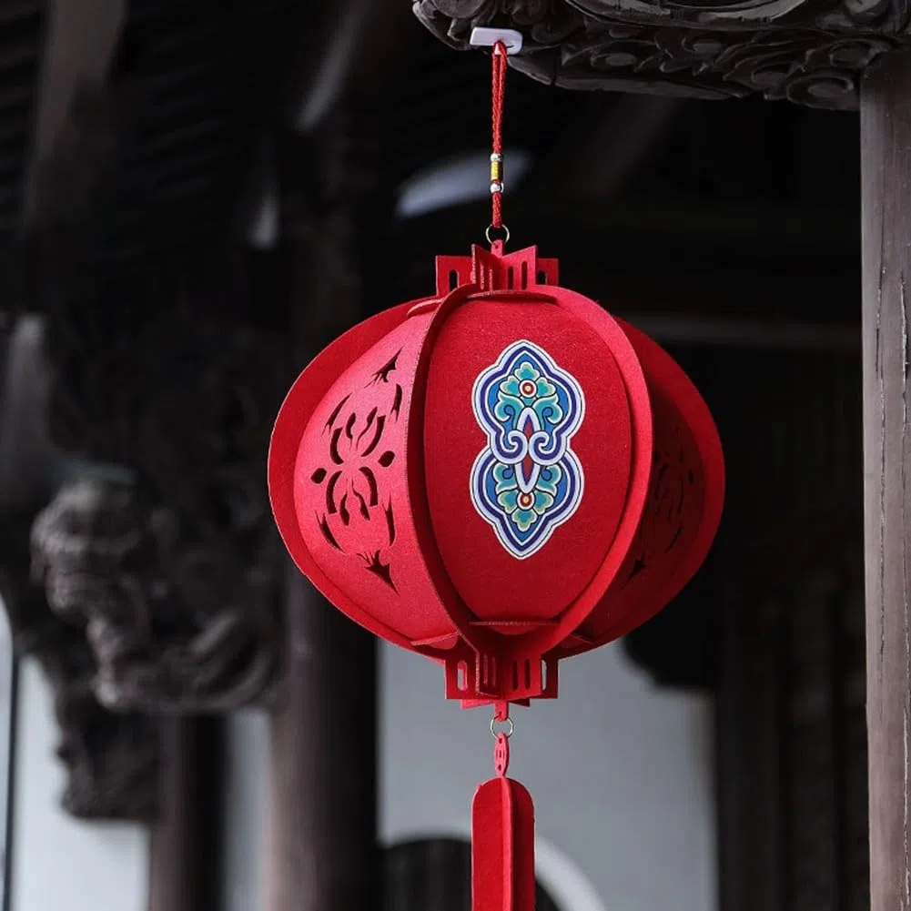 Animado y elegante, haz tus propias linternas rojas flotantes asiáticas decorativas hoy (B)