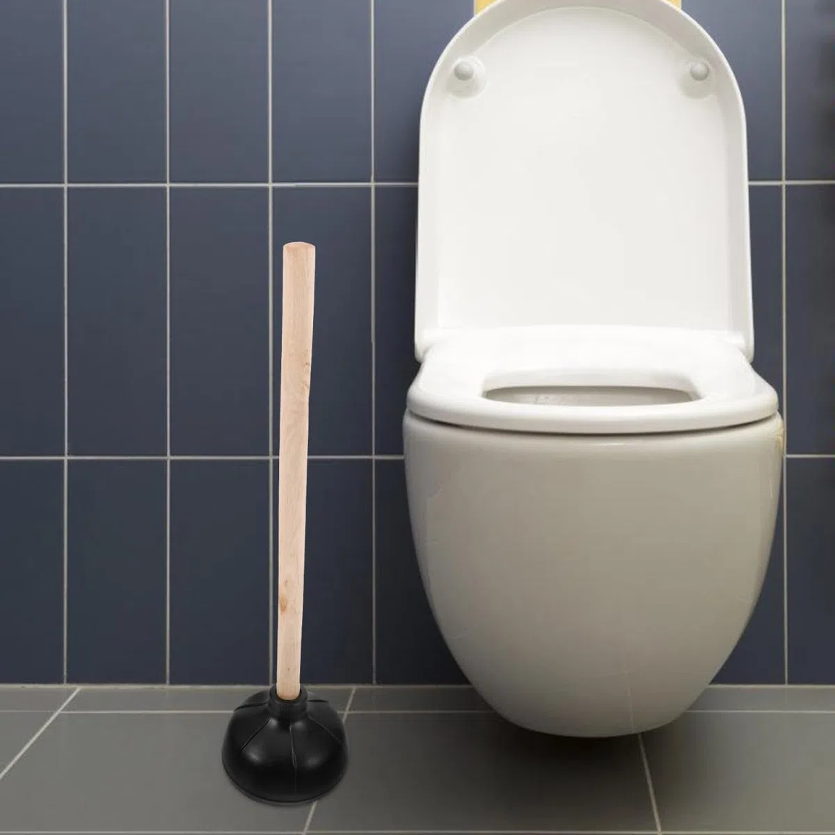 IMIKEYA Desatascador de Inodoro Mango de Madera Herramienta de Limpieza para Baño para Desatascar Fregaderos y Baños Casa Oficina y Hotel