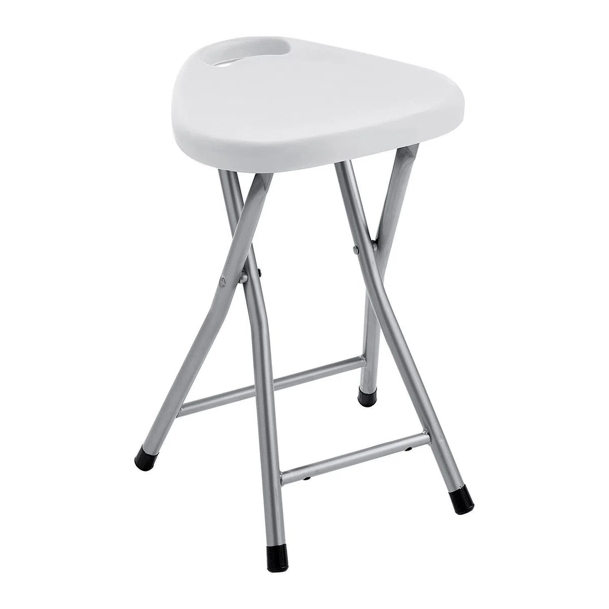 Gedy CO750200300 Taburete plegable, Blanco, 46,5x30x29,3 cm