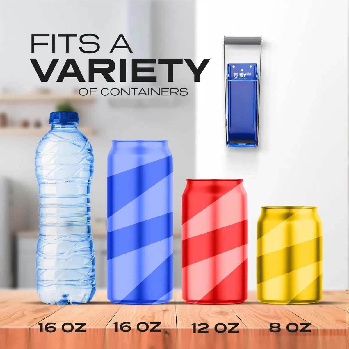 Trituradora de latas 2 en 1, trituradora de botellas, resistente a la flexión, trituradora de botellas de plástico para reciclar, color negro