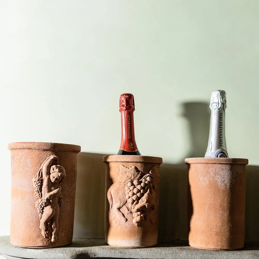 Botellero decorativo de terracota italiana Home Decor Glacette Design Ø10 cm