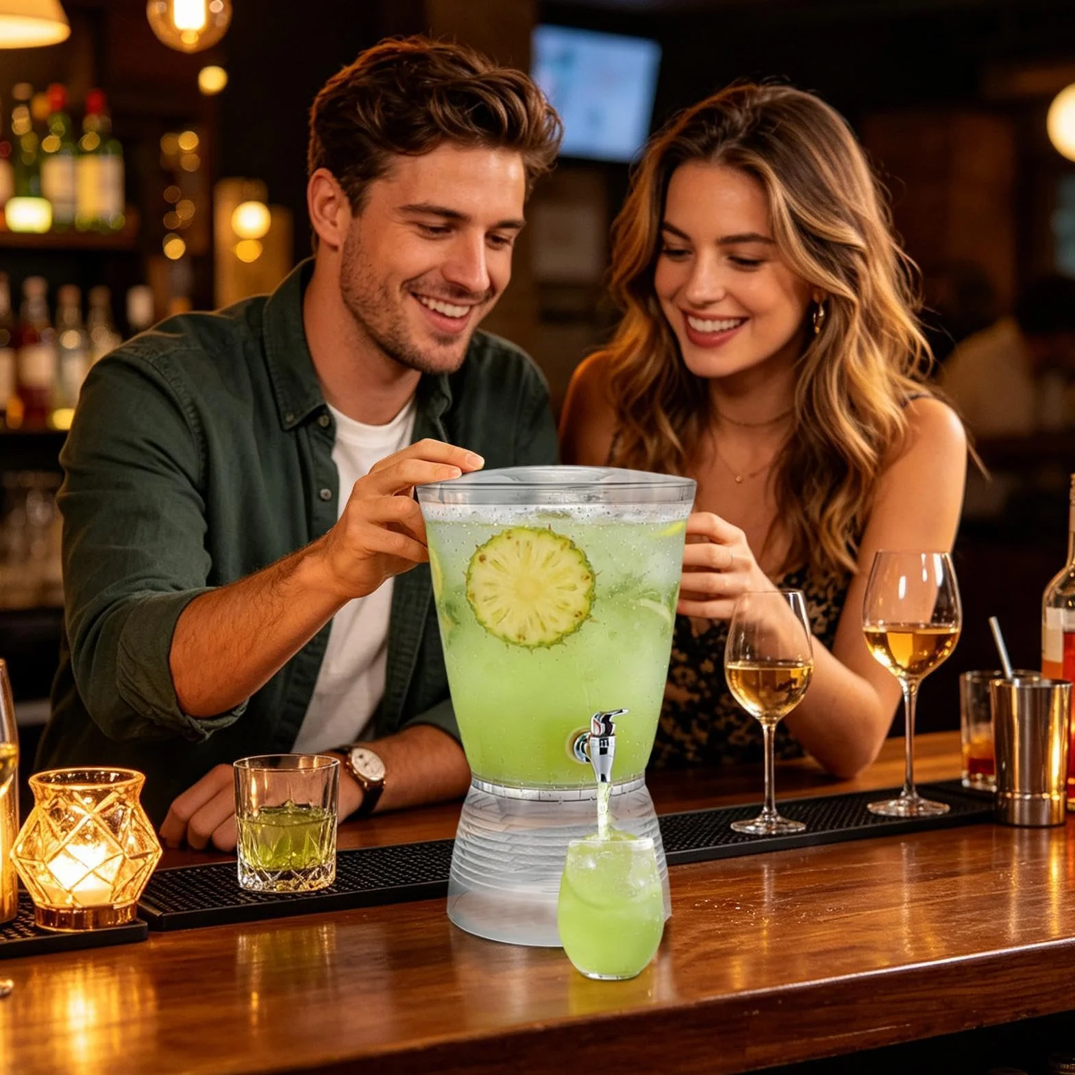 Dispensador de Bebidas Jarra de 6L para Refrescos | Dispensador de Limonada con Grifo para , Bodas, Reuniones, Oficina, Restaurante, Cafetería, Cumpleaños, Barbacoa