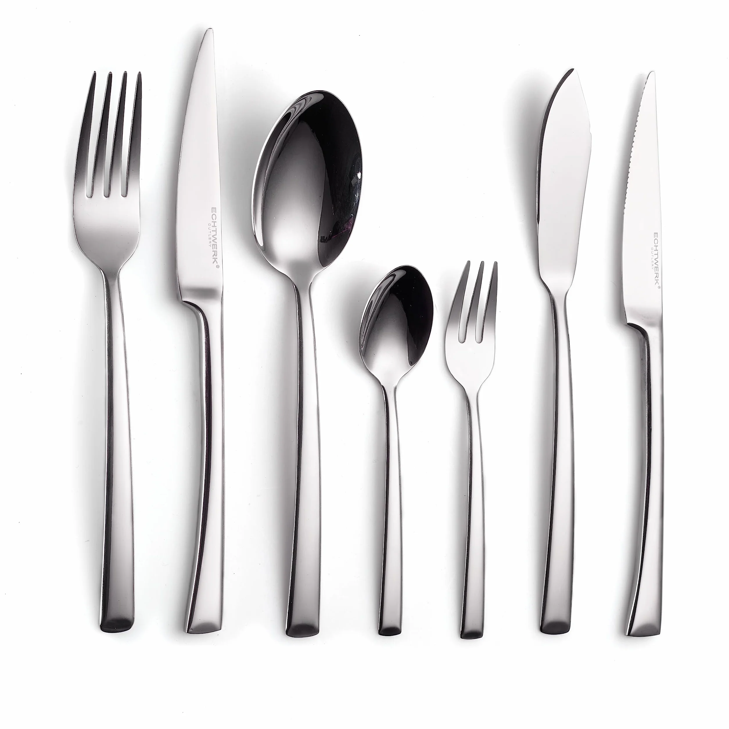 ECHTWERK EW-BS-0520 Avelino-Cubertería para hasta 6 Personas, 42 Piezas, Acero Inoxidable, Plata, 24.5 x 34.5 x 6.5 cm