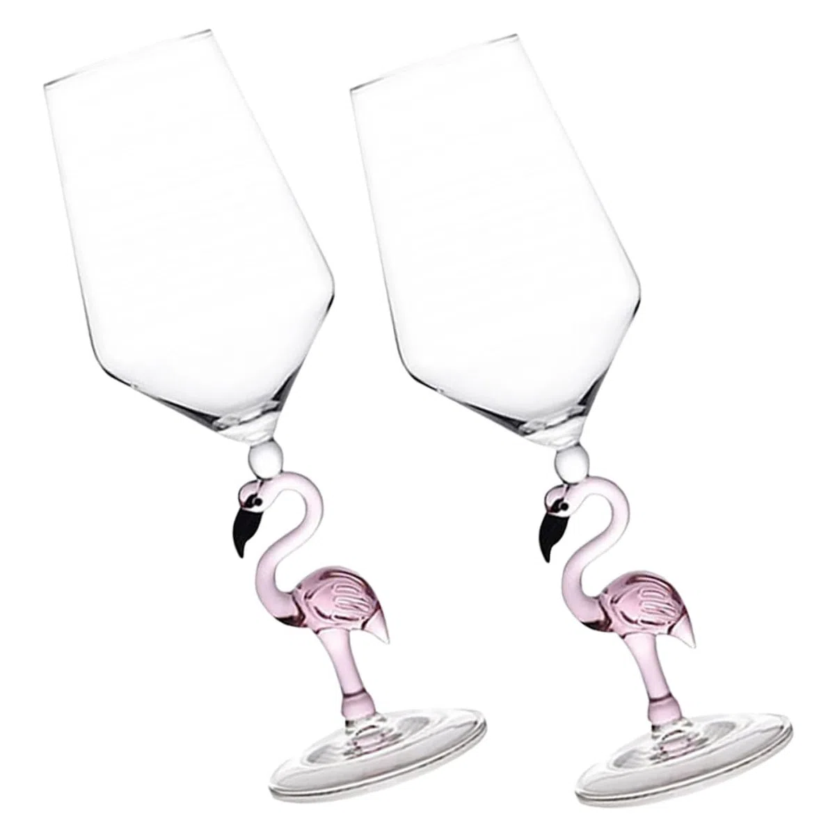 Cabilock 2 Piezas Vasos de Cóctel de Flamenco de Resistente los Copas de Vino Creativas para Fiestas Uso Multifuncional Bares y Restaurantes
