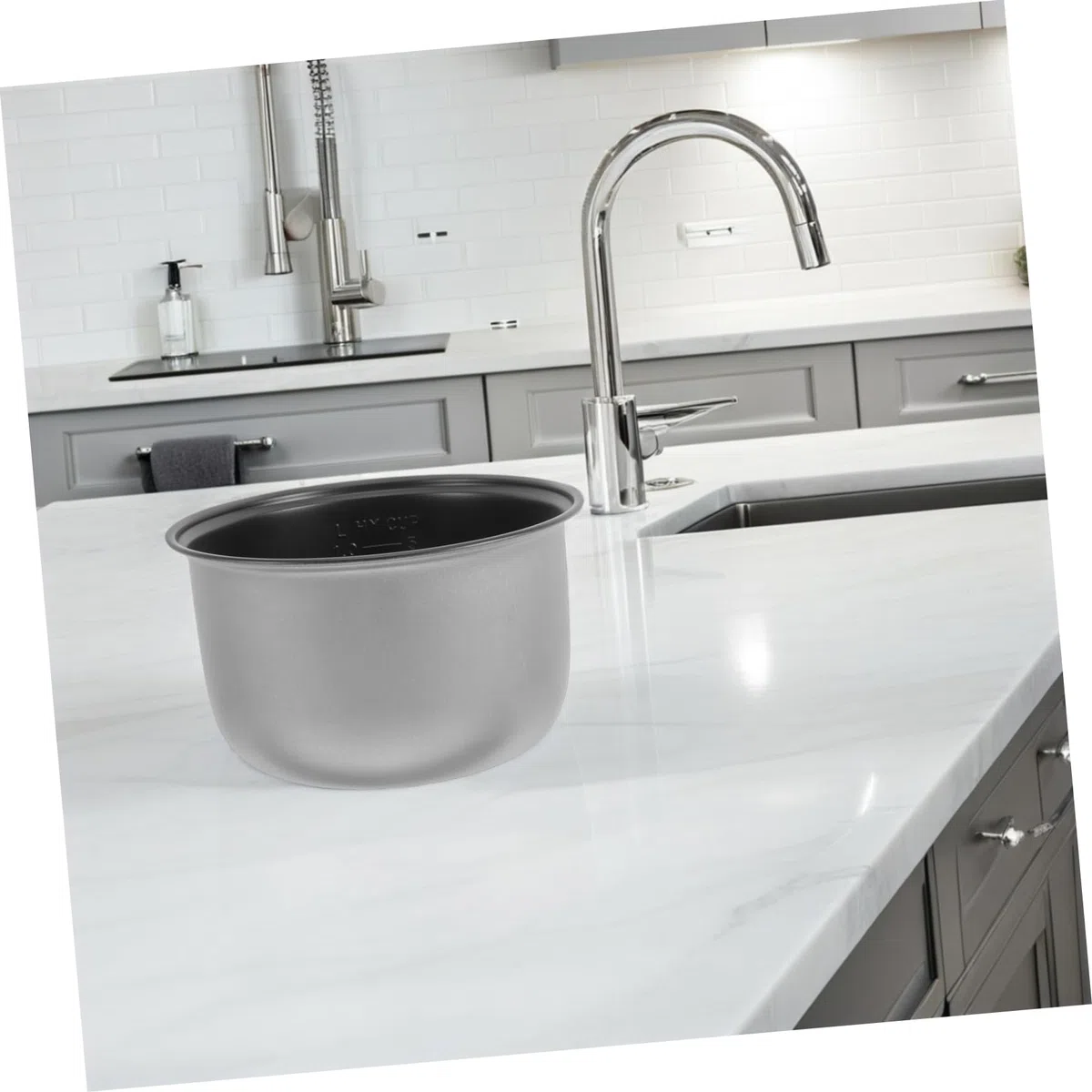 Luxshiny Olla Interior de Aleación de Aluminio de Repuesto Antiadherente Resistente y Segura para Olla Arrocera de 2l para Cocinas Domésticas