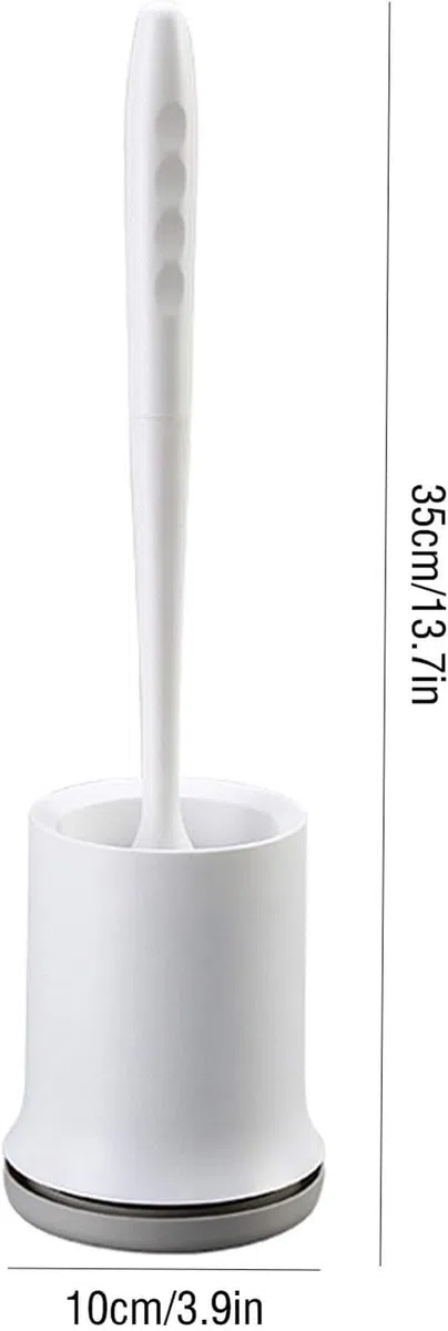 Escobillas de baño, Se puede montar en la pared o el suelo. Cabezal de cepillo suave mango largo. Juego inodoro for baño limpieza integral(Blue)