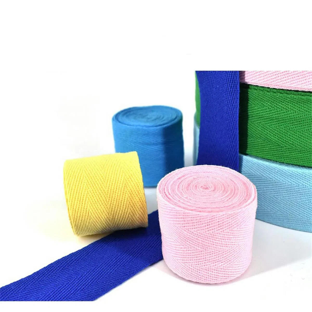 Cinta de espiga de 50 yardas Cinta de algodón Cinturón de alta tenacidad Bolsa Etiqueta Cinta Cinta de coser Encuadernación al bies Accesorios para manualidades DIY-Negro-3 cm